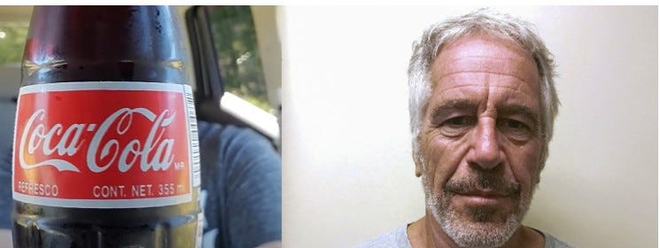 Trump uses Coca-Cola to distract Jeffrey Epstein