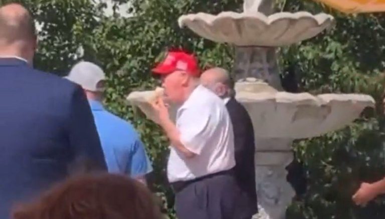 Trump spent the weekend in Golf and eating ice cream as children died in Texas