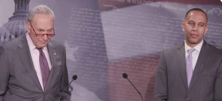Democrats do not allow Chuck Schumer from Grotte to Trump