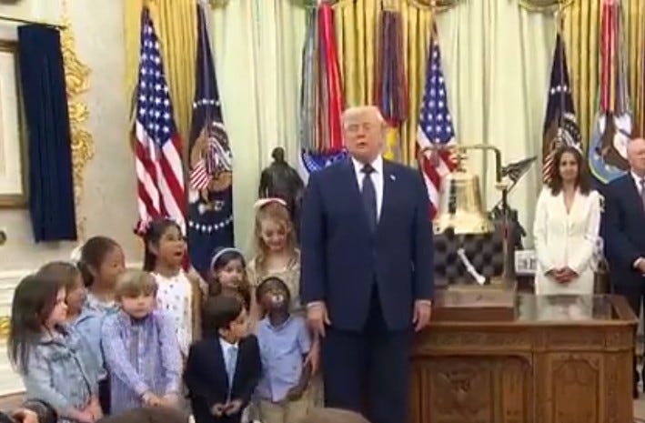 Even the Oval Office Kids Can’t Stop Trump’s Meltdown